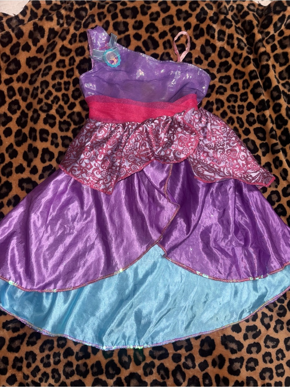 Just Play Popstar Barbie Purple, Pink, and Blue Princess Dress Up Costume Play